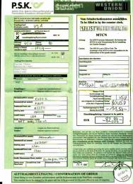 western union form/